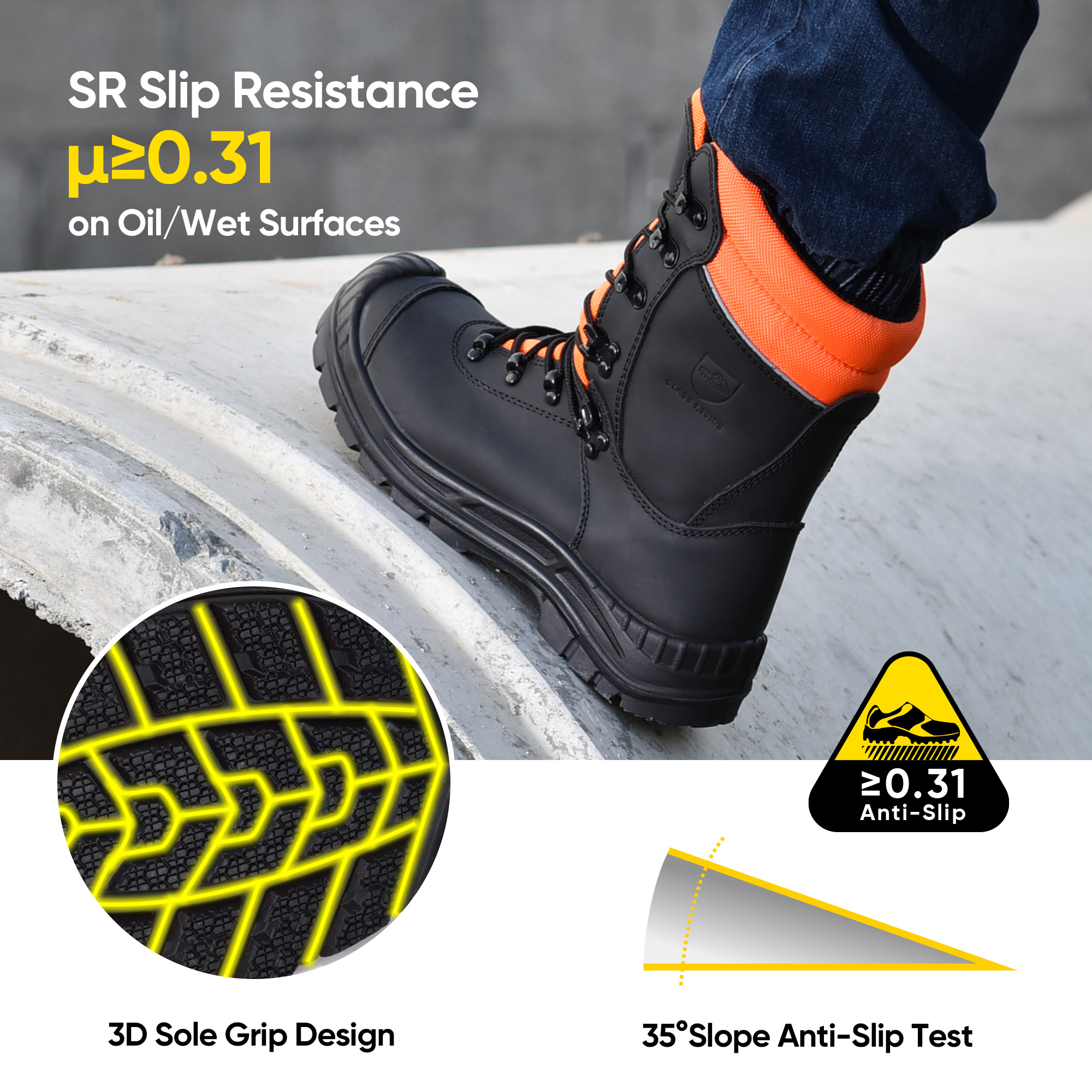 Сверхмощные бензопионные рабочие сапоги LMZ9051088 