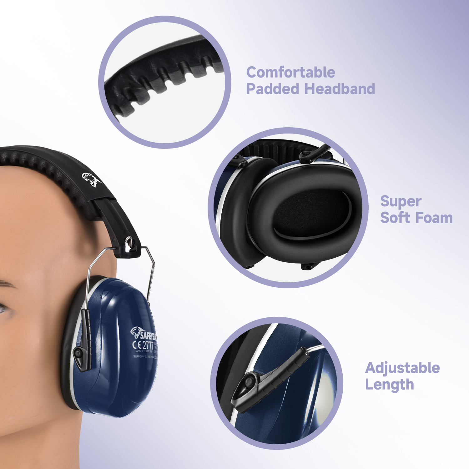 Защита от слуха ABS Защитные ушные муфты готовы к запасу FM-1B Blue