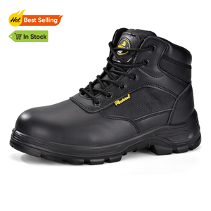 OB Black Leather Police Boots M-8515OB