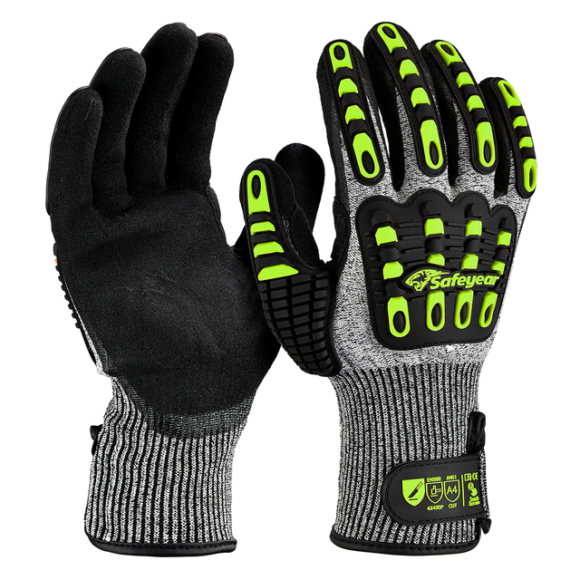 Gloves HDPE Cut Gloves защищающие перчатки TPR9004 Green