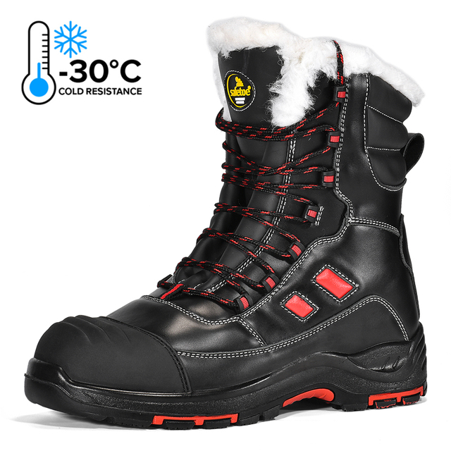 Зимние рабочие ботинки на теплом меху ягненка H-9550