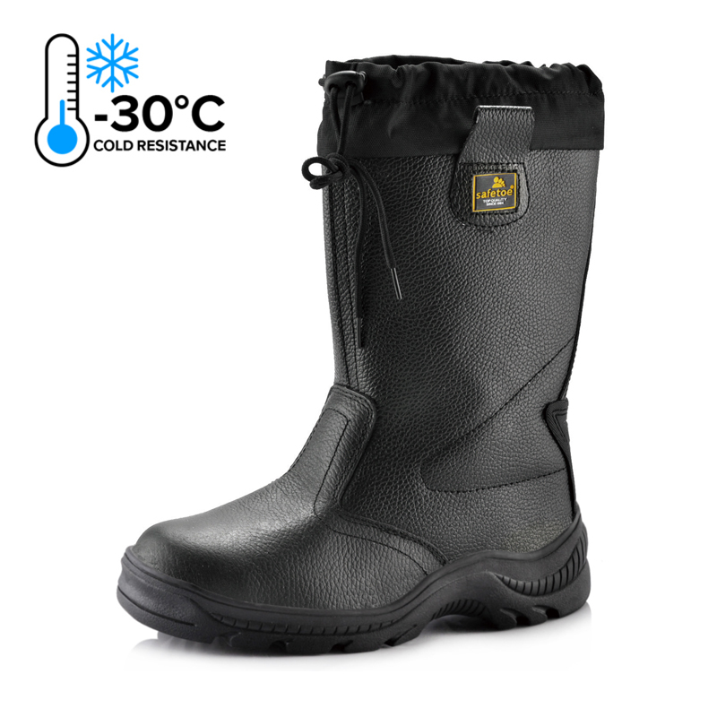 Черная теплая рабочая обувь для защиты от снега для мужчин