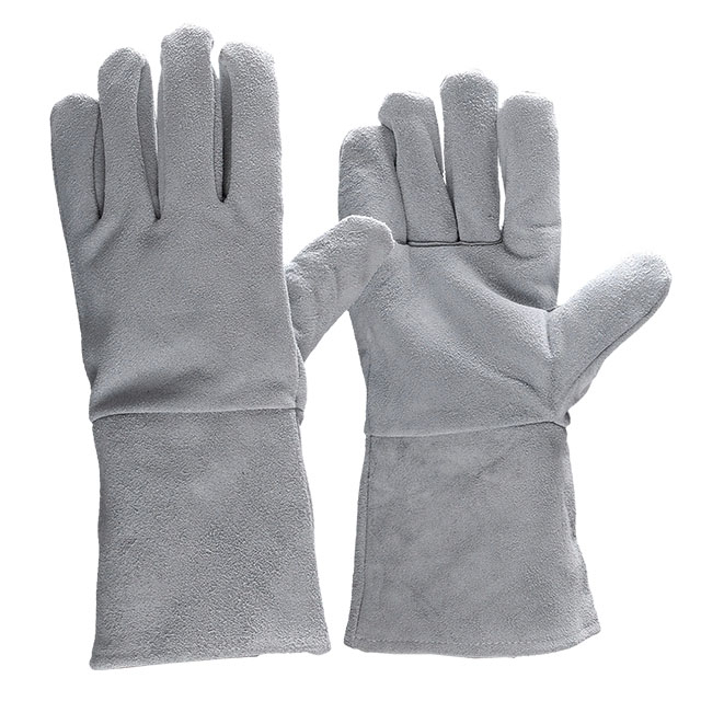 Кожаные рабочие перчатки сварщика FS-H24 Серые