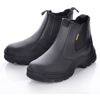 Мужские защитные рабочие ботинки для горнодобывающей промышленности без шнуровки M-8025 Rubber Black