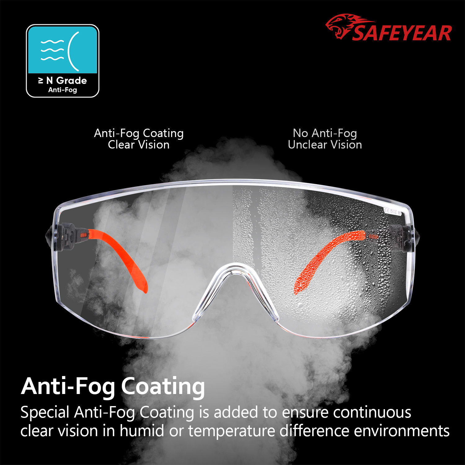 Над очками рабочие безопасности Goggles SG009