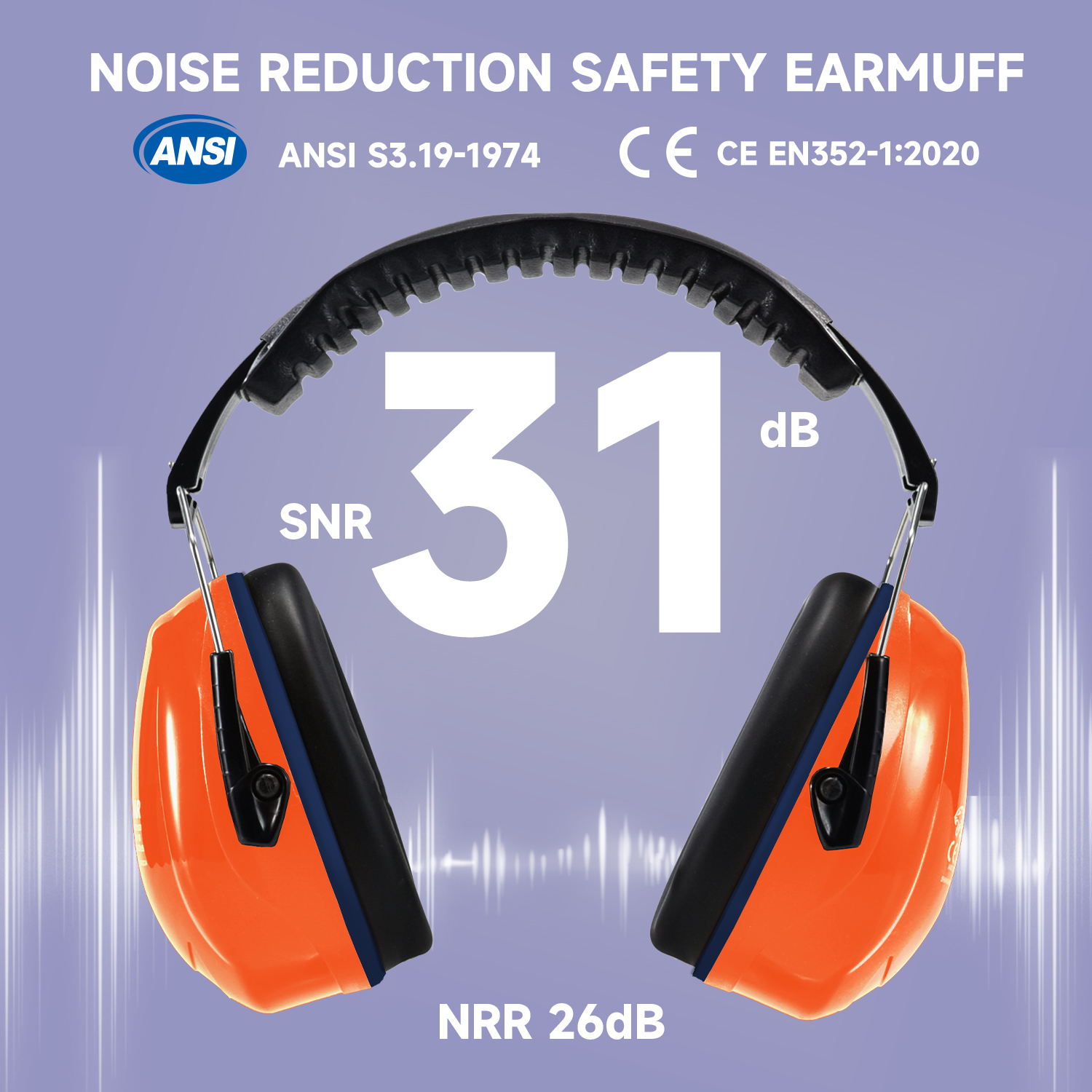 Защита от слуха ABS Защитные ушные муфты готовы к запасу FM-1B Orange