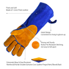 Перчатки сварочные кожаные рабочие FL-1023 синие