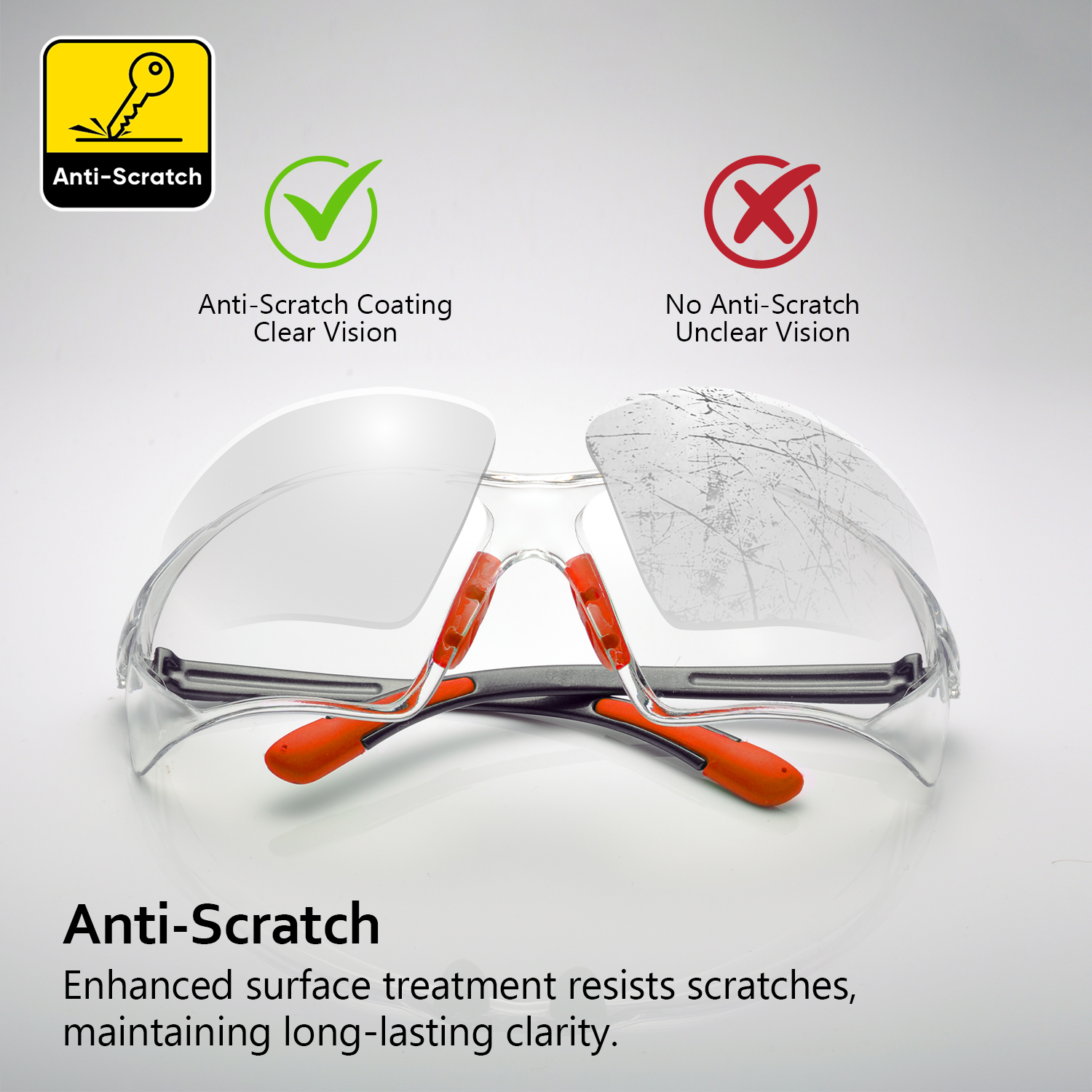 Готовые чистые промышленные защитные очки SG003OR