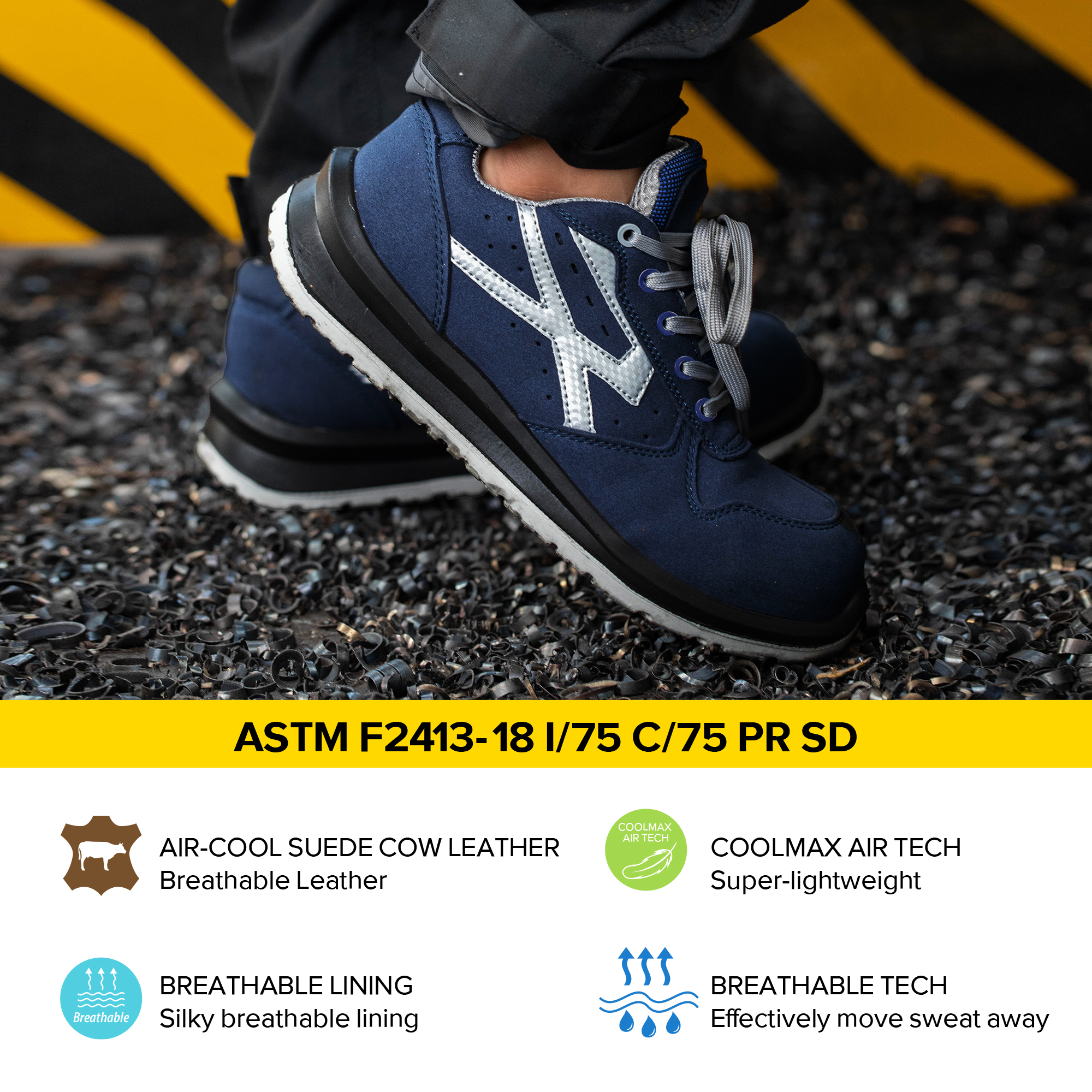 L-7328-breathable safety shoes L-7328-дышащая защитная обувь.
