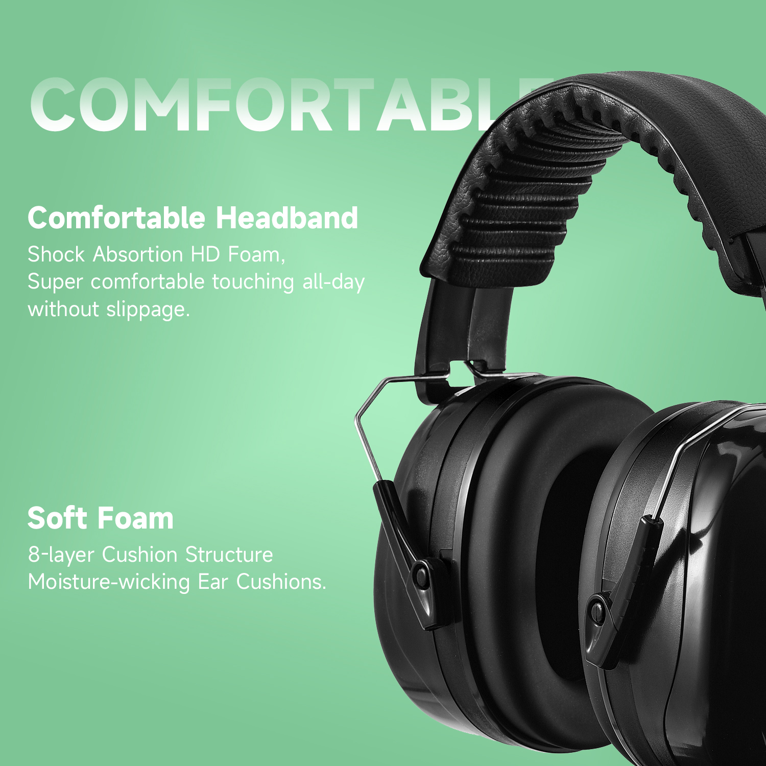 Готовые запасы ABS Защитные ушные муфты EM-5002 Black