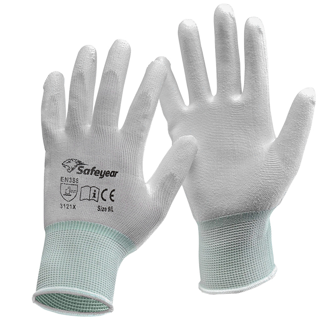 Защитные рабочие перчатки с полиуретановым покрытием PN8001
