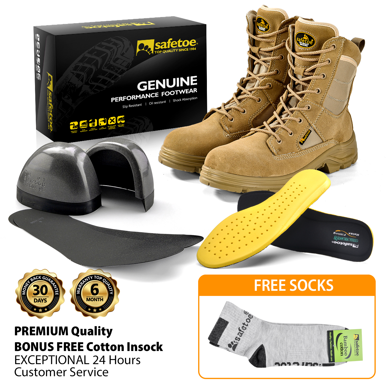 S1P Боевые безопасные рабочие ботинки H-9438 BEIGEE