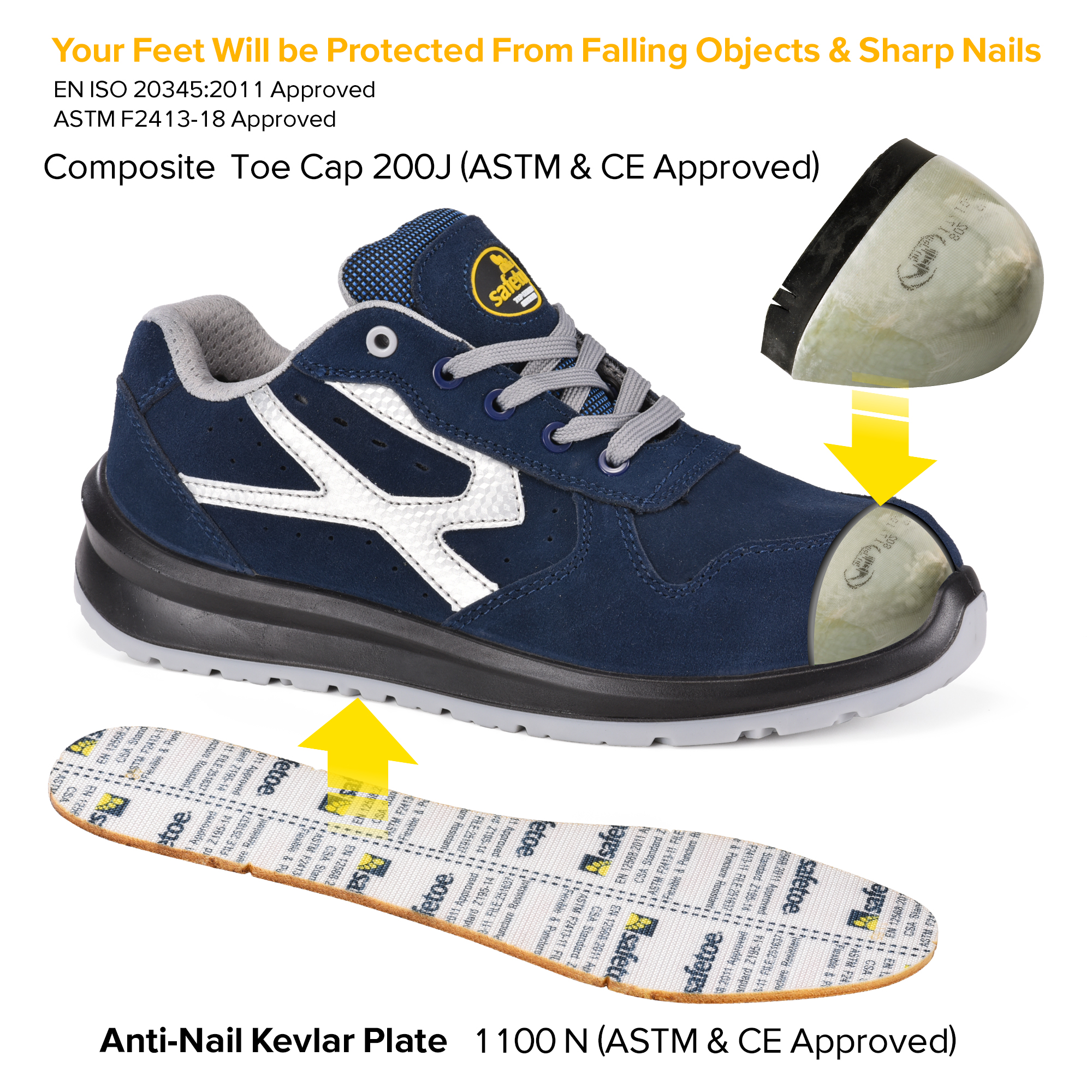 L-7328-composite toe safety shoes kevlar shoes L-7328-композитный носок, кевларовая обувь