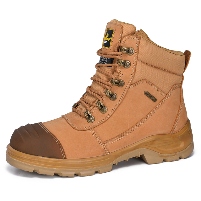Защитные рабочие ботинки с композитным носком и водонепроницаемой мембраной M-8577 Бежевый
