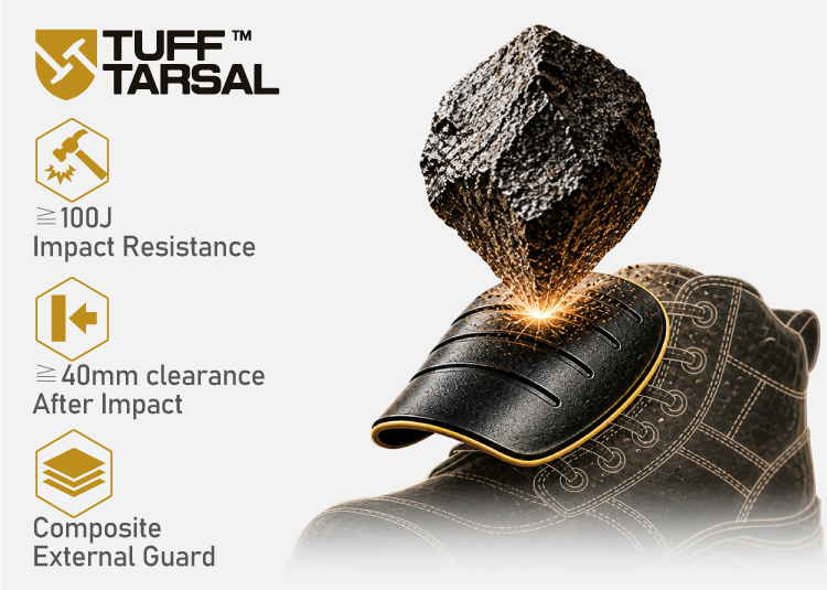 Внешний композитный щиток TuffTarsal™ для защиты плюсневой области стопы от ударов