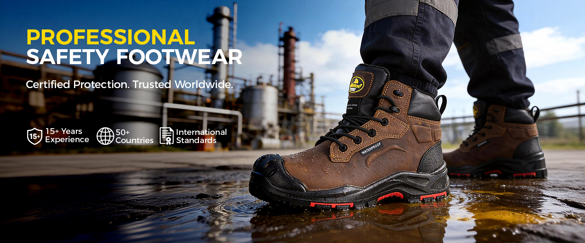 Черная кожаная chelsea Work Boots M-8025NBK